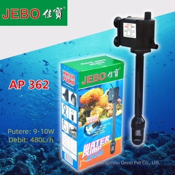 Pompa submersibilă Jia Bao, trei în unu pentru acvariu — corp din plastic, pompare și filtrare, origine Zhongshan, Guangdong