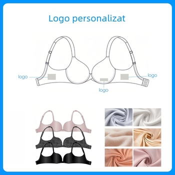 Sutien pentru femei, cupă 1/2, model subțire, fără sârmă, anti-alunecare, bretele fixe duble