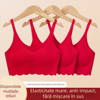 Sutien pentru fete în stil vestă, cu cupă completă, cupă turnată din spumă, material nylon cu căptușeală poliester, bretele fixe, fără sârmă