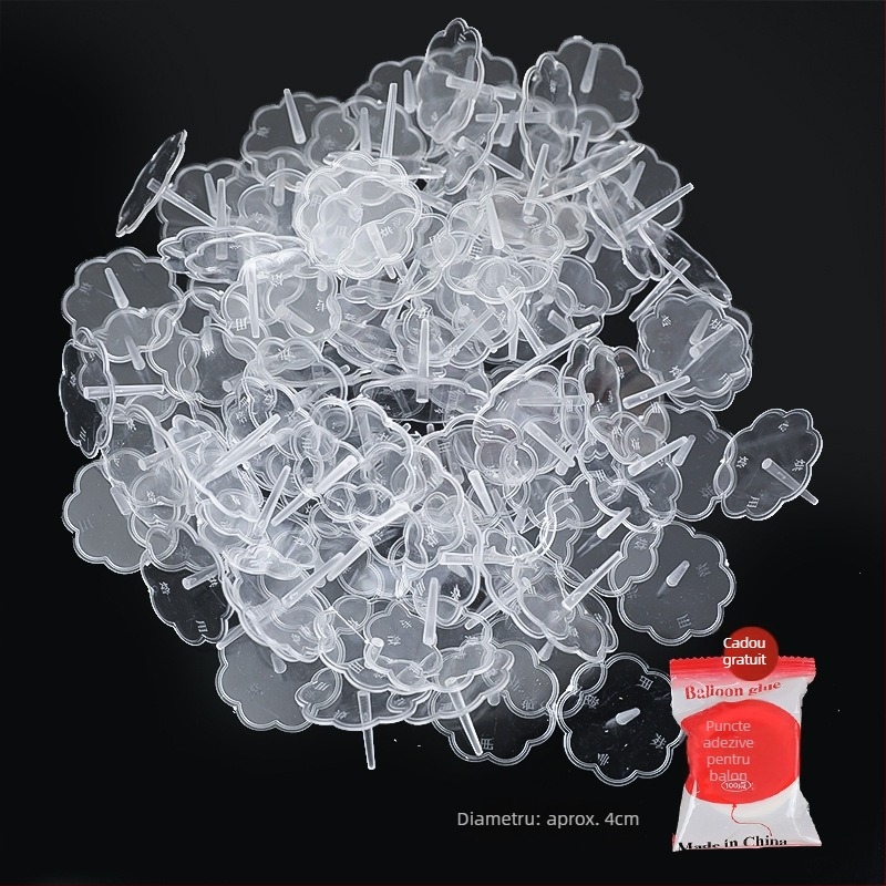 Bază din plastic transparent pentru decorațiuni de tort cu păpuși — bază plug-in pentru figuri, set 100 buc