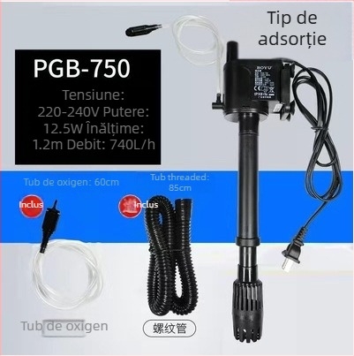 Boyu pompă submersibilă pentru acvariu – pompă circulantă trei în unu, model PGB750/1000/1500 pentru aerare și filtrare