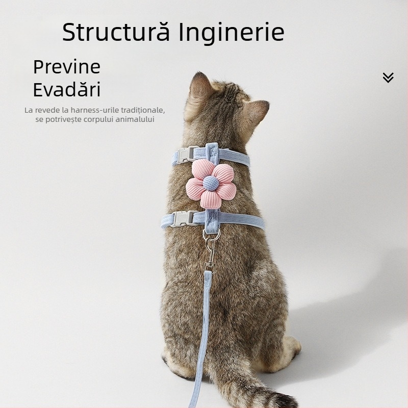 Șnur de tracțiune pentru pisici, formă I, neextensibil, din poliester