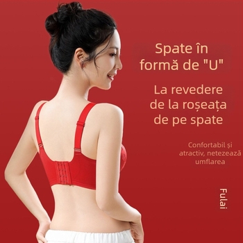 Sutien push-up din nylon, fără cusături, cupe 3/4, cupe subțiri modelate, bretele fixe, închidere la spate cu patru rânduri de cârlige