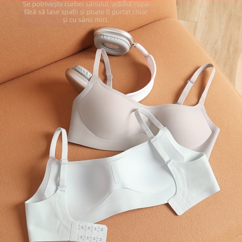 Sutien fără cusături, cupe subțiri, cupe complete, nylon respirabil, fără inel metalic
