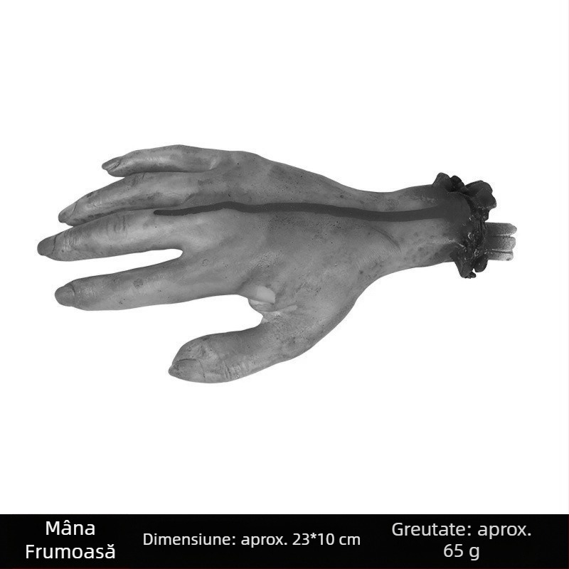 Rekvizite Halloween pentru casă bântuită, bar și camere de evadare: inimă falsă realistă, sânge fals, mână tăiată, picior tăiat