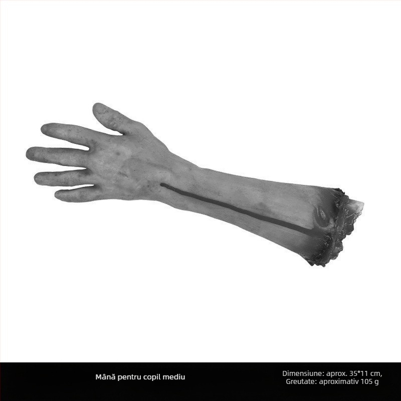 Rekvizite Halloween pentru casă bântuită, bar și camere de evadare: inimă falsă realistă, sânge fals, mână tăiată, picior tăiat