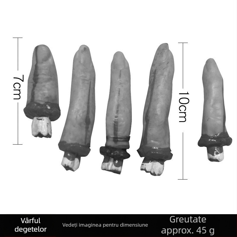 Rekvizite Halloween pentru casă bântuită, bar și camere de evadare: inimă falsă realistă, sânge fals, mână tăiată, picior tăiat