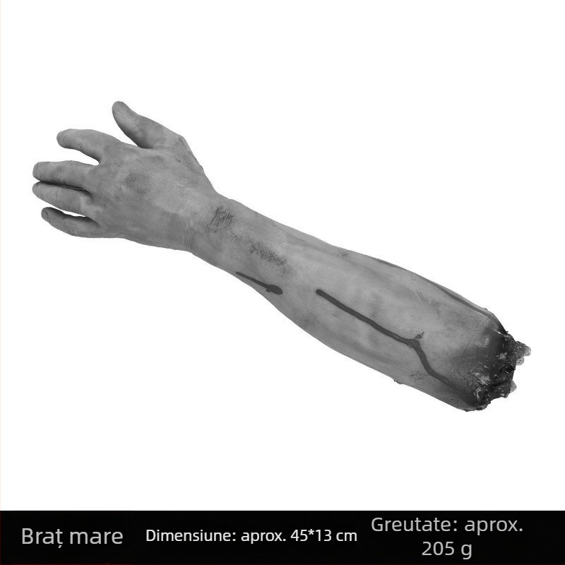 Rekvizite Halloween pentru casă bântuită, bar și camere de evadare: inimă falsă realistă, sânge fals, mână tăiată, picior tăiat