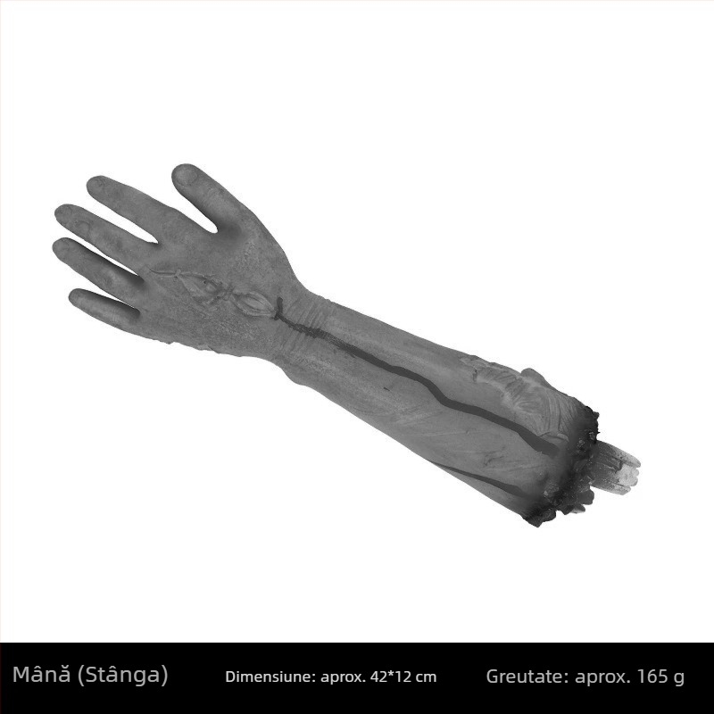 Rekvizite Halloween pentru casă bântuită, bar și camere de evadare: inimă falsă realistă, sânge fals, mână tăiată, picior tăiat