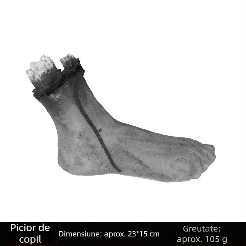 Rekvizite Halloween pentru casă bântuită, bar și camere de evadare: inimă falsă realistă, sânge fals, mână tăiată, picior tăiat