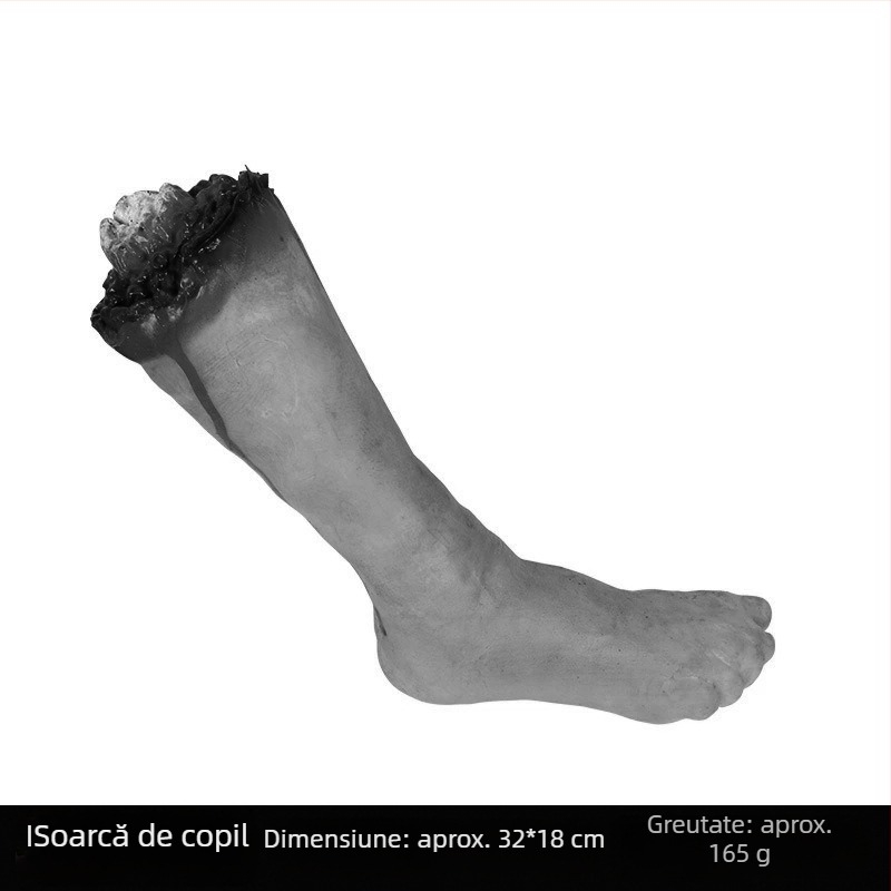 Rekvizite Halloween pentru casă bântuită, bar și camere de evadare: inimă falsă realistă, sânge fals, mână tăiată, picior tăiat