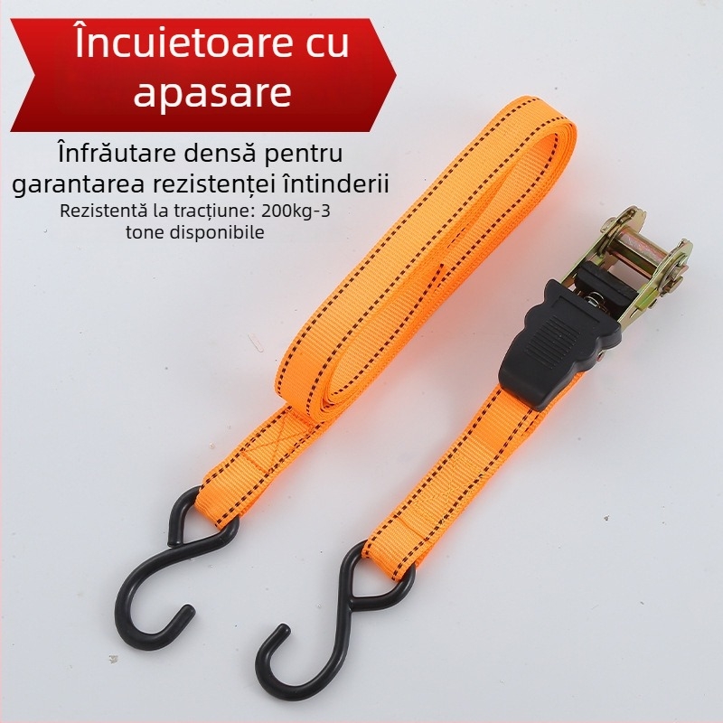 Set de 4 curele de fixare cu mecanism ratchet, capacitate 800 kg, Marcă: Tensioner