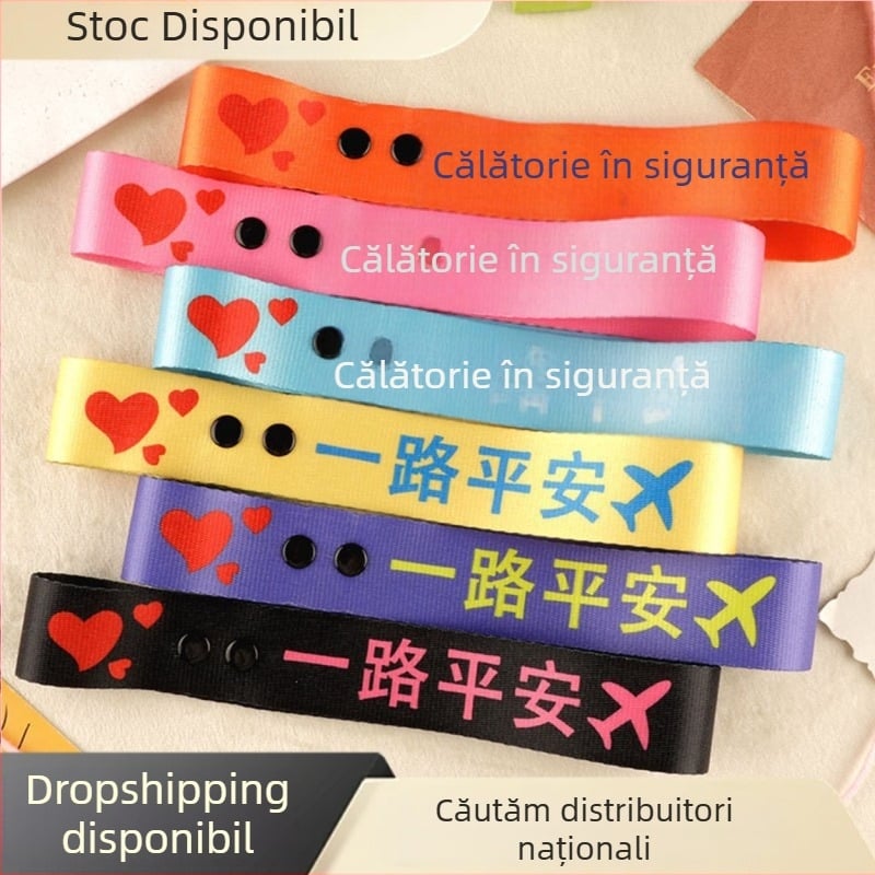 Curea pentru bagaje din poliester, brand Dylan, stil National Tide New Wind, model Letters, funcții: respirabilă, ultra-ușoară, rezistentă la uzură