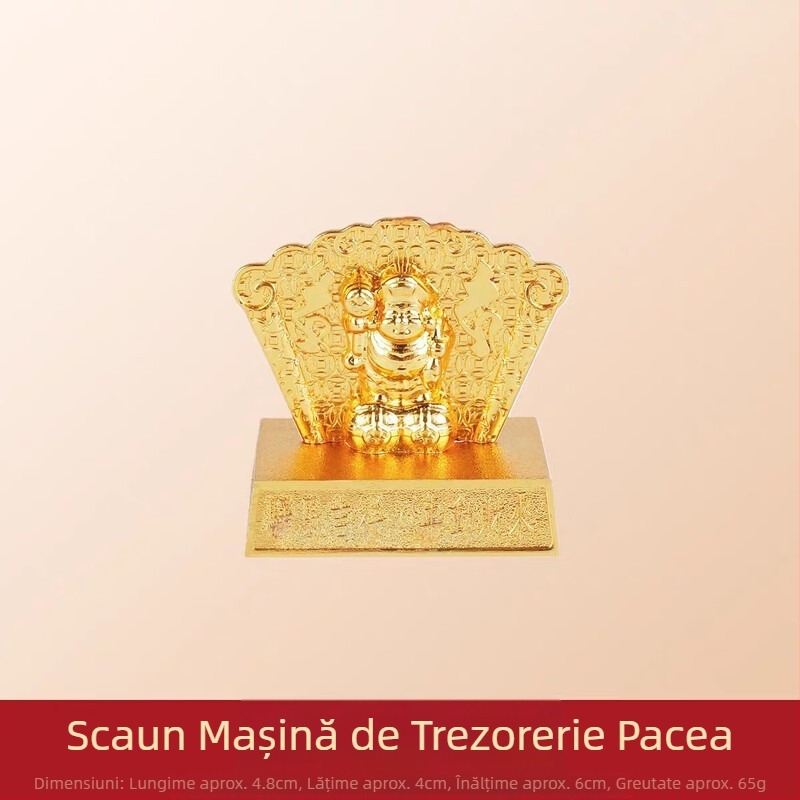 Pandantiv pentru mașină cu Guanyin în stil chinezesc și motiv monedă din cupru; material: aliaj; stil: chinezesc; ambalaj: husă acrilică individual ambalată; categorie: card