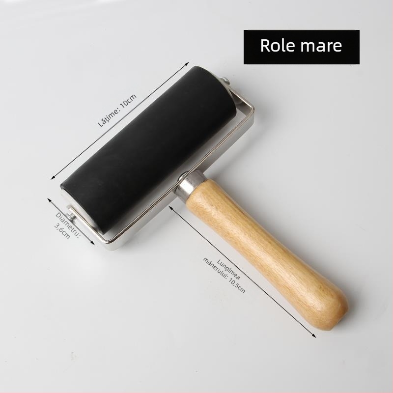 Set de instrumente pentru gravură prin imprimare cu role de cerneală pe bază de ulei și rolă de frecare pentru arta copiilor (capacitate 60 ml, ambalaj unic)