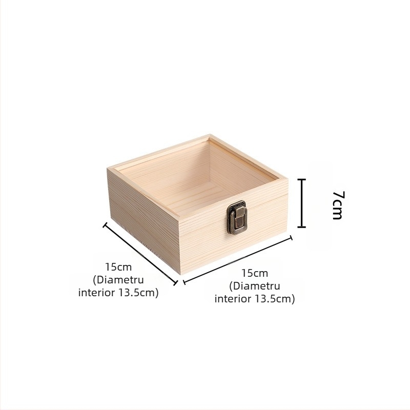 Cutie de cadou din lemn pentru bijuterii și flori păstrate, cu logo imprimat, marcaj anti-contrafacere, model 3-10
