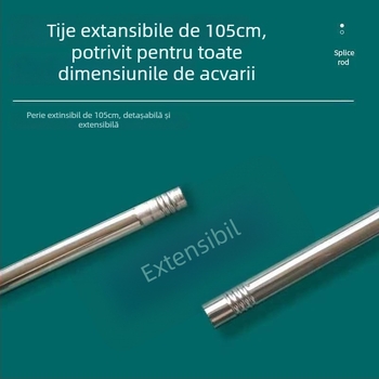 Perie de acvariu Yue Yao din plastic, cu mâner lung pentru îndepărtarea algelor de pe pereții interiori