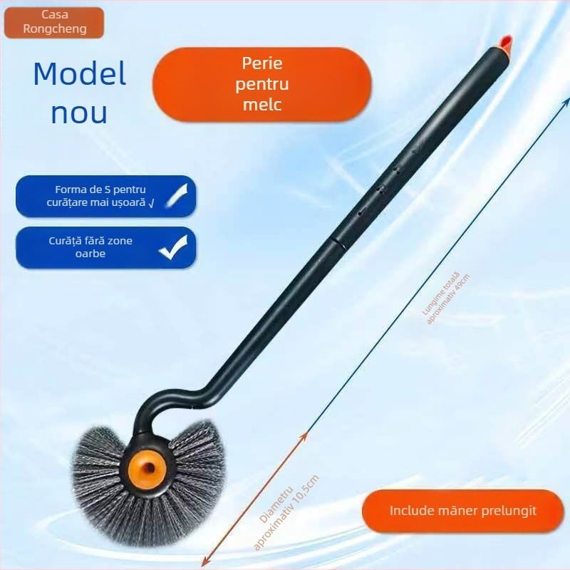 Perie de acvariu Yue Yao din plastic, cu mâner lung pentru îndepărtarea algelor de pe pereții interiori