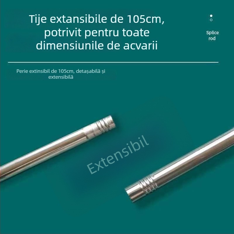 Perie de acvariu Yue Yao din plastic, cu mâner lung pentru îndepărtarea algelor de pe pereții interiori