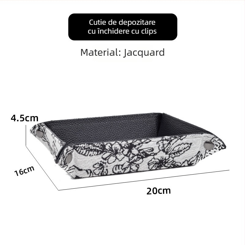 Cutie de depozitare pentru telecomenzi cu compartimente, piele, lux discret, multifuncțională, 2 compartimente