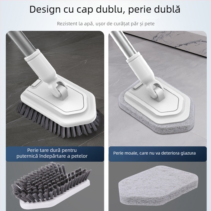 Perie pentru podea How bright cu mâner lung și peri rigizi pentru curățarea podelelor, căzii și plăcilor • plastic • 20 seturi în cutie