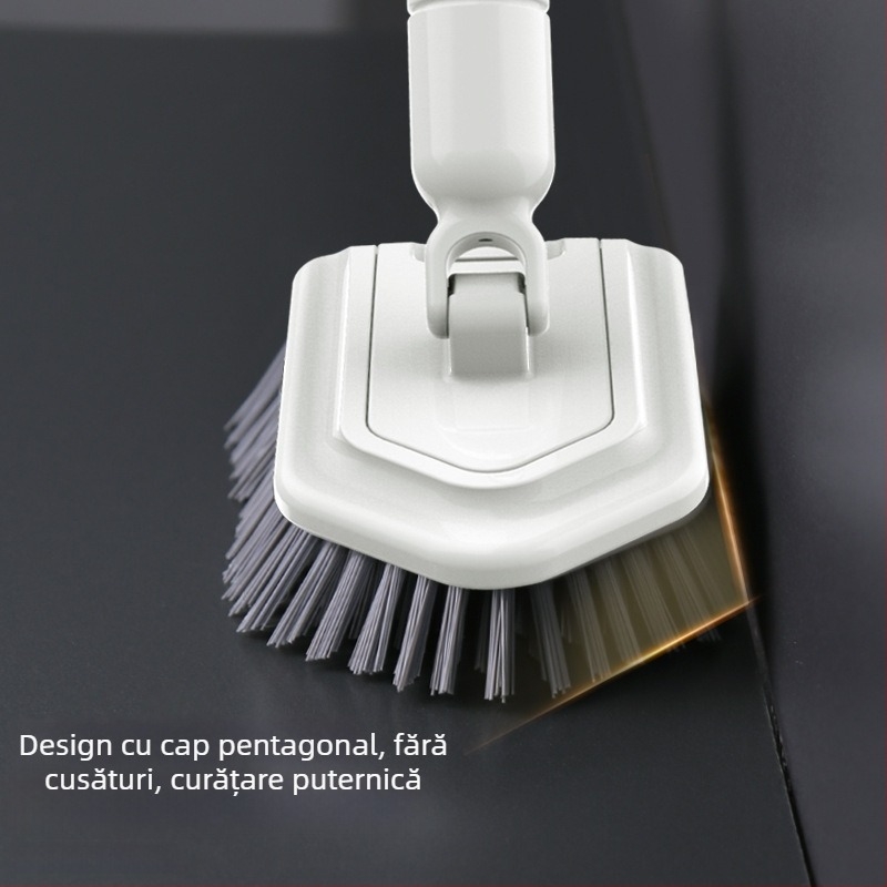 Perie pentru podea How bright cu mâner lung și peri rigizi pentru curățarea podelelor, căzii și plăcilor • plastic • 20 seturi în cutie