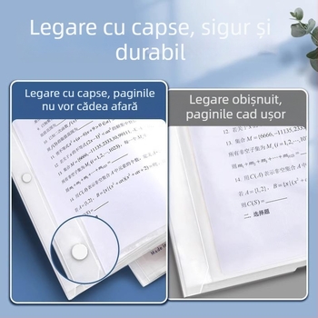 Sijin mapă din plastic pentru documente, cu inserții transparente, organizator de fișiere cu mai multe niveluri, model CG002944, capacitate 60/40 pagini