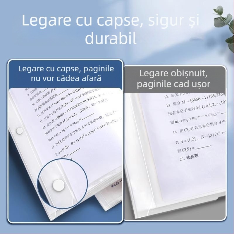 Sijin mapă din plastic pentru documente, cu inserții transparente, organizator de fișiere cu mai multe niveluri, model CG002944, capacitate 60/40 pagini