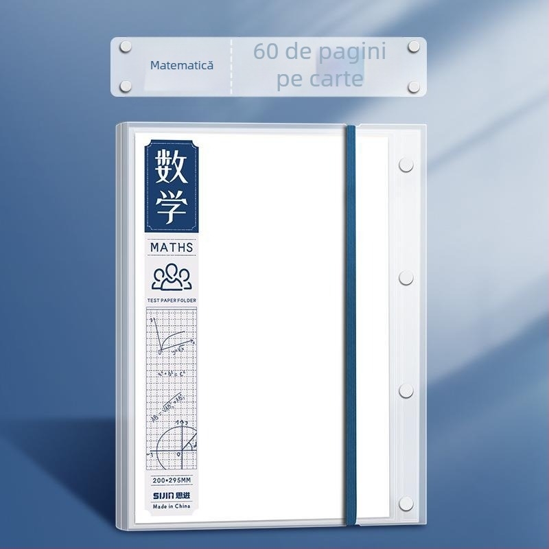 Sijin mapă din plastic pentru documente, cu inserții transparente, organizator de fișiere cu mai multe niveluri, model CG002944, capacitate 60/40 pagini