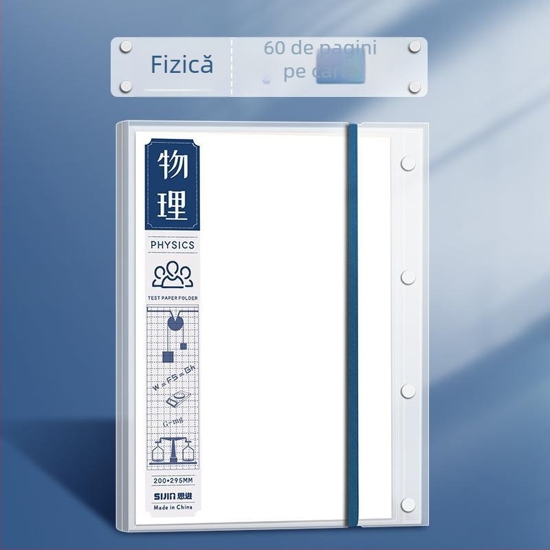 Sijin mapă din plastic pentru documente, cu inserții transparente, organizator de fișiere cu mai multe niveluri, model CG002944, capacitate 60/40 pagini