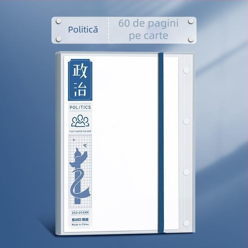 Sijin mapă din plastic pentru documente, cu inserții transparente, organizator de fișiere cu mai multe niveluri, model CG002944, capacitate 60/40 pagini