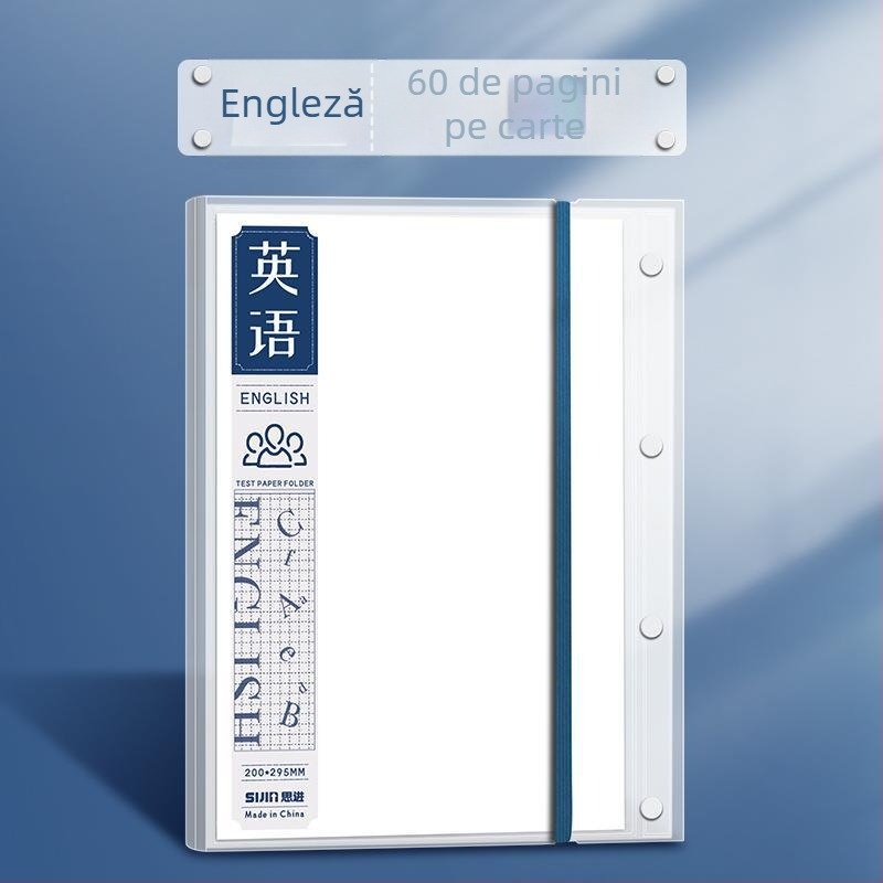 Sijin mapă din plastic pentru documente, cu inserții transparente, organizator de fișiere cu mai multe niveluri, model CG002944, capacitate 60/40 pagini