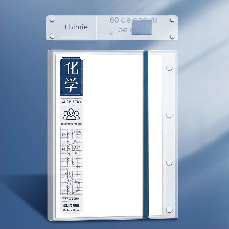 Sijin mapă din plastic pentru documente, cu inserții transparente, organizator de fișiere cu mai multe niveluri, model CG002944, capacitate 60/40 pagini