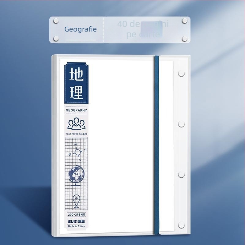 Sijin mapă din plastic pentru documente, cu inserții transparente, organizator de fișiere cu mai multe niveluri, model CG002944, capacitate 60/40 pagini