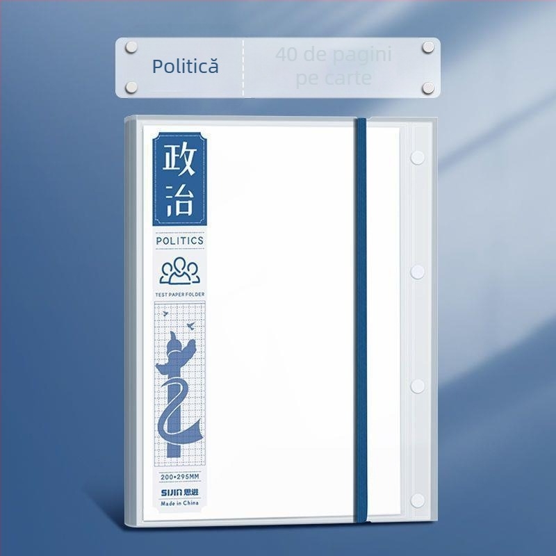 Sijin mapă din plastic pentru documente, cu inserții transparente, organizator de fișiere cu mai multe niveluri, model CG002944, capacitate 60/40 pagini