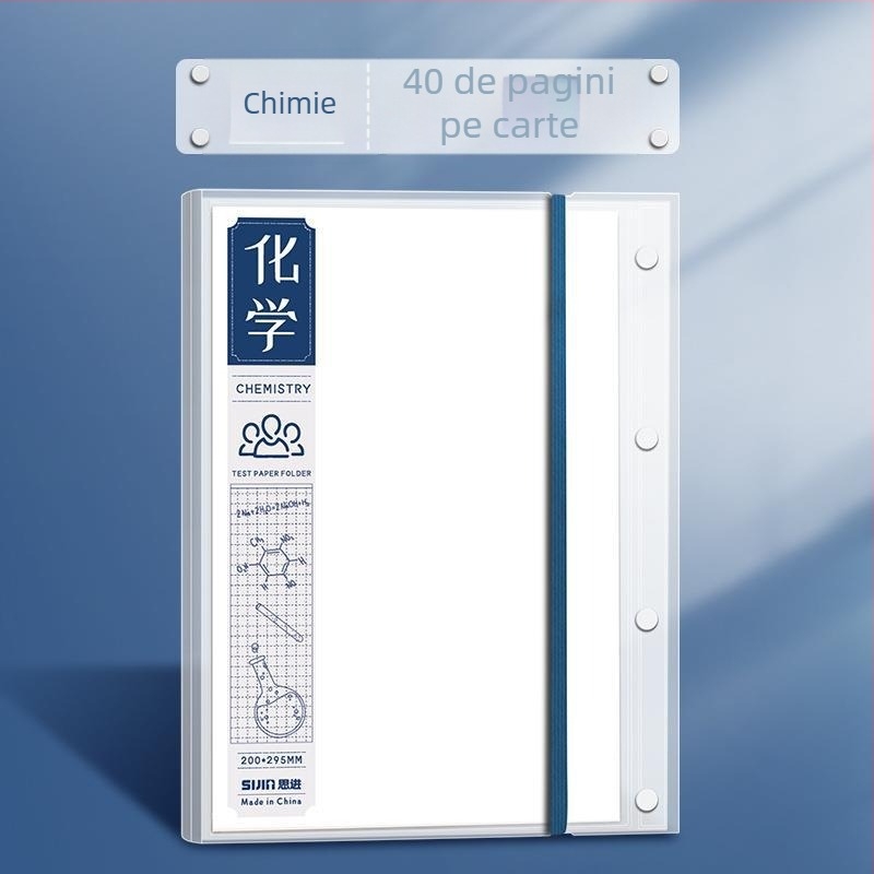 Sijin mapă din plastic pentru documente, cu inserții transparente, organizator de fișiere cu mai multe niveluri, model CG002944, capacitate 60/40 pagini