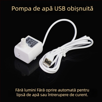 Pompă submersibilă pentru acvariu, circulație și oxigenare, 5V USB, ABS, PX-300D, Puxin