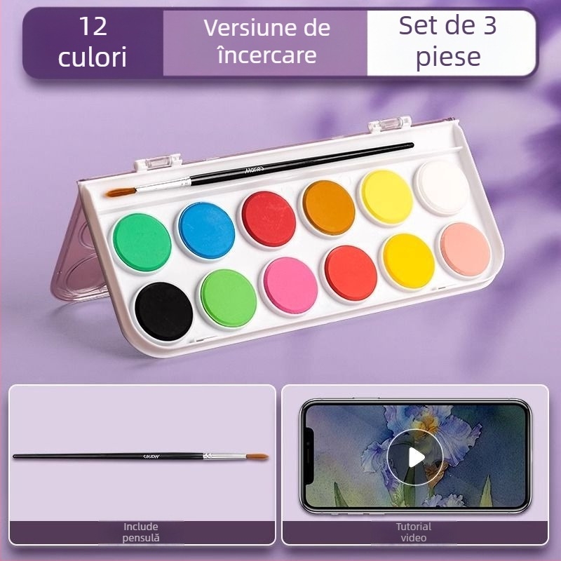 Set de acuarele pentru elevi — Marley/Marie's, material: acuarelă, ambalaj: cutie, destinație: pictură cu acuarele.