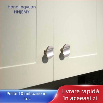 Mâner pentru ușă de dulap – cu gaură unică, aliaj zinc, stil modern minimalist, placare electroplatină