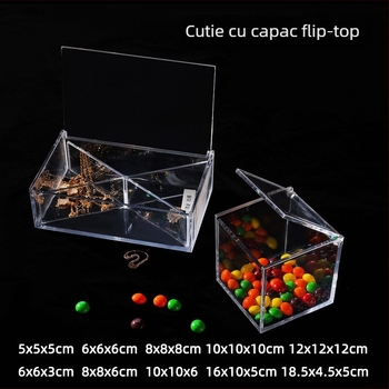 Cutie acrilică cu peisaj micro pentru ambalaj DIY, cutie de depozitare alimentară cu capac, model JA-3010, turnare prin injecție PS