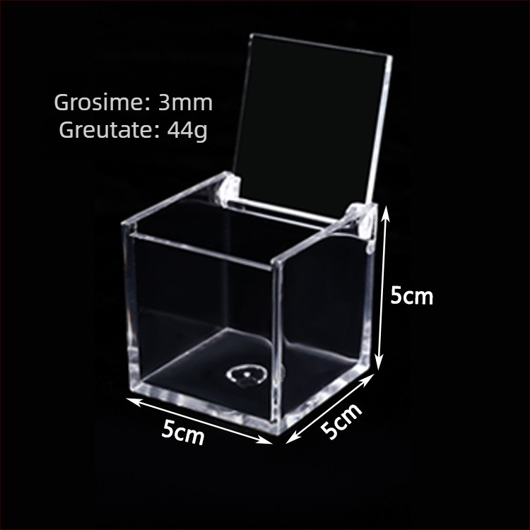 Cutie acrilică cu peisaj micro pentru ambalaj DIY, cutie de depozitare alimentară cu capac, model JA-3010, turnare prin injecție PS