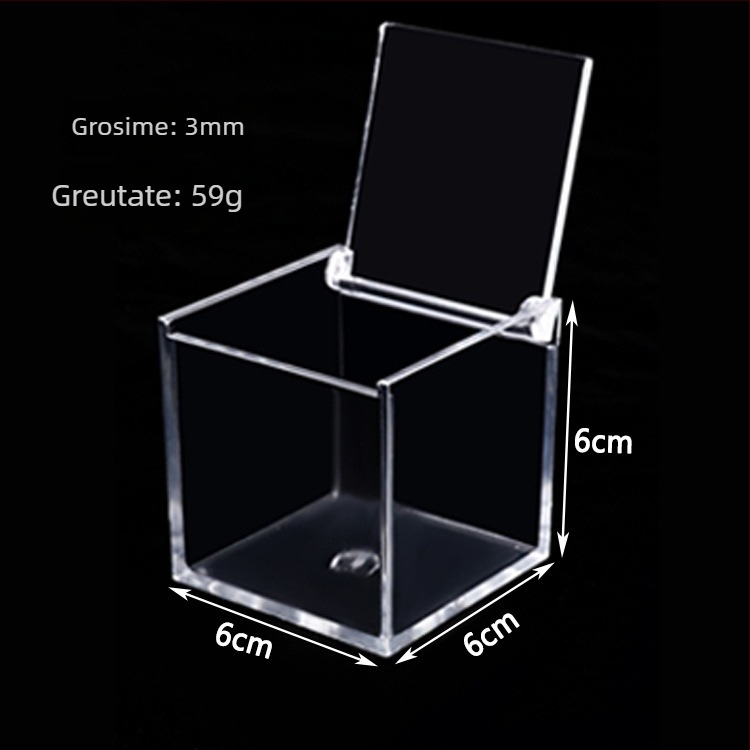 Cutie acrilică cu peisaj micro pentru ambalaj DIY, cutie de depozitare alimentară cu capac, model JA-3010, turnare prin injecție PS