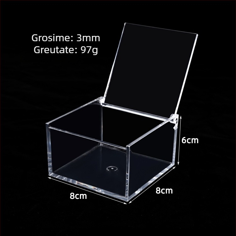 Cutie acrilică cu peisaj micro pentru ambalaj DIY, cutie de depozitare alimentară cu capac, model JA-3010, turnare prin injecție PS