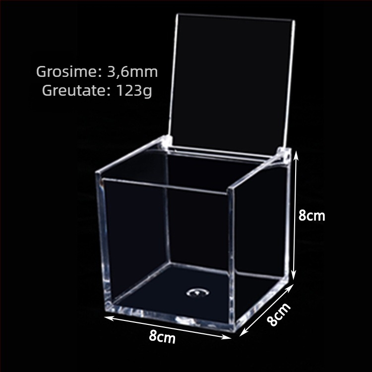 Cutie acrilică cu peisaj micro pentru ambalaj DIY, cutie de depozitare alimentară cu capac, model JA-3010, turnare prin injecție PS