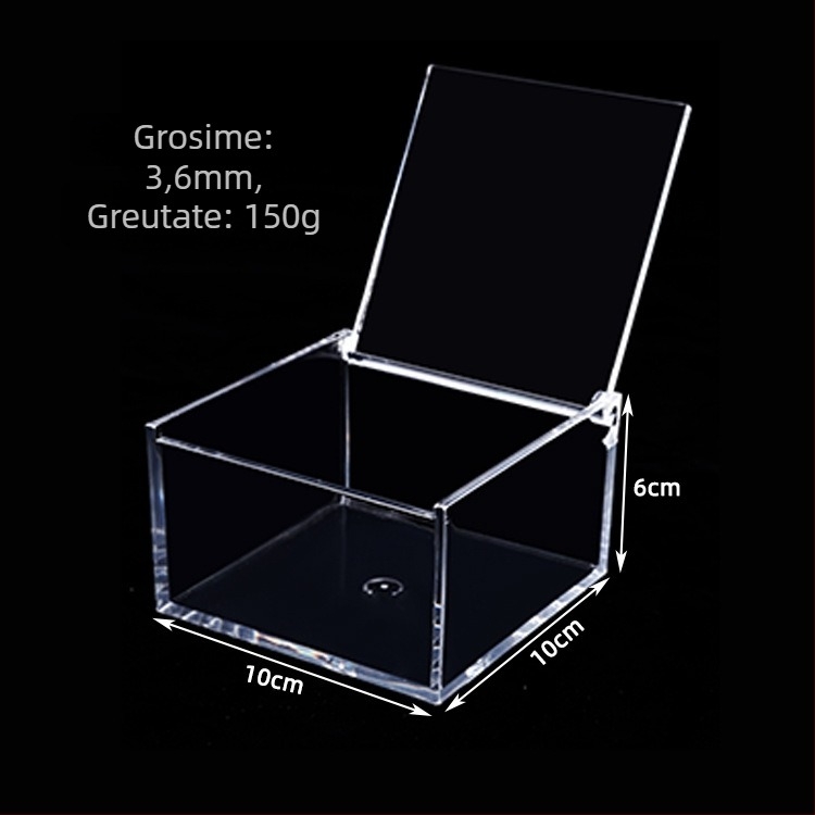 Cutie acrilică cu peisaj micro pentru ambalaj DIY, cutie de depozitare alimentară cu capac, model JA-3010, turnare prin injecție PS