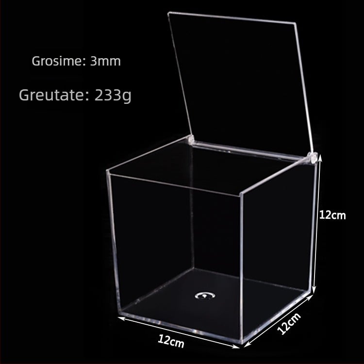 Cutie acrilică cu peisaj micro pentru ambalaj DIY, cutie de depozitare alimentară cu capac, model JA-3010, turnare prin injecție PS