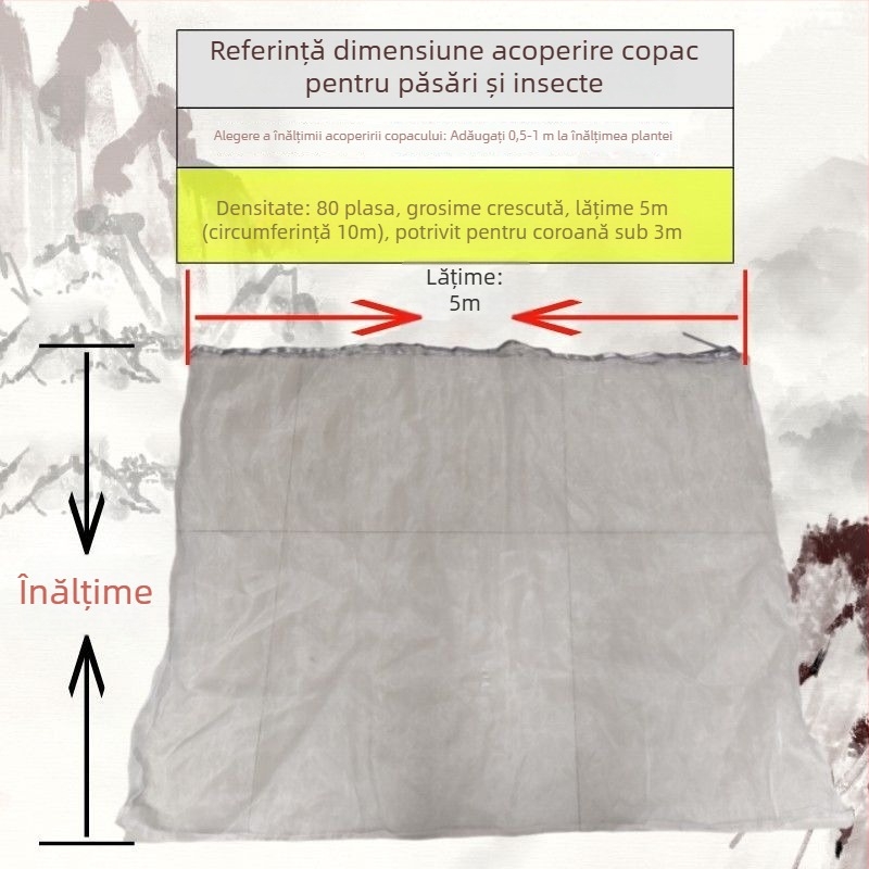 Set plase antiinsecte în trei piese pentru pomi fructiferi și legume — protecție împotriva muștelor albe de seră, muștelor de fructe și păsări (Brand Unique)