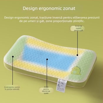 Perna pentru copii, 1-10 ani, dreptunghiulară, umplutură 100% poliester, țesătură tricot, include husă de pernă