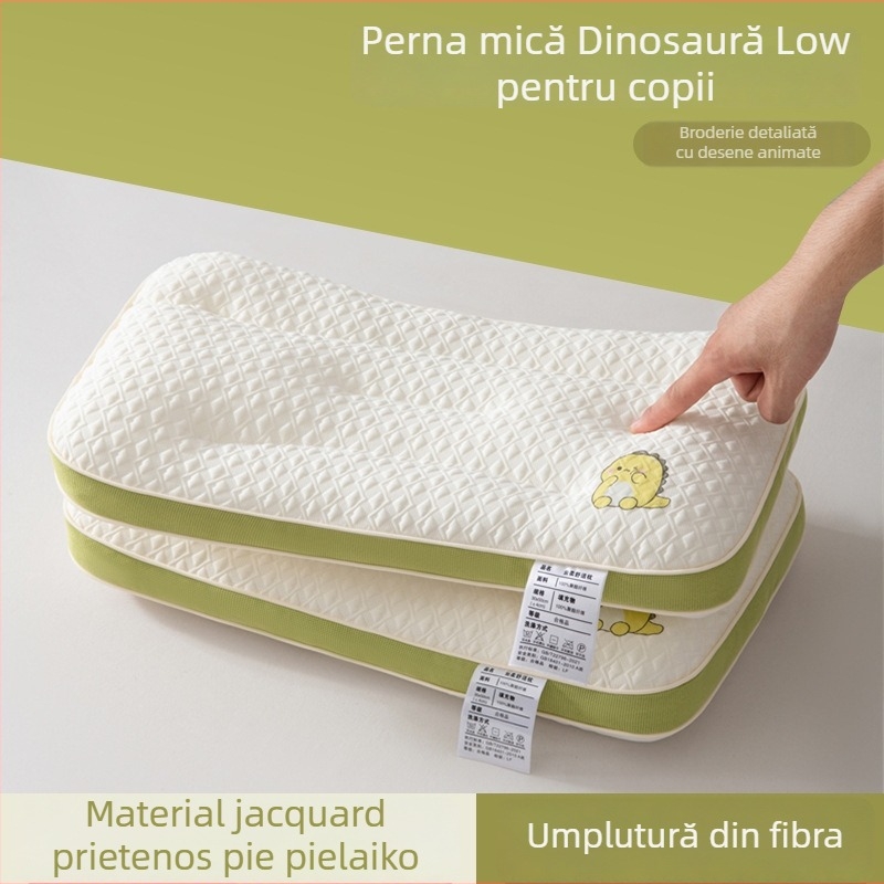 Perna pentru copii, 1-10 ani, dreptunghiulară, umplutură 100% poliester, țesătură tricot, include husă de pernă