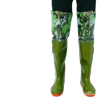 Ghete pentru plantarea orezului, bocanci de teren din cauciuc înalți, fermoar lateral, partea superioară și talpa din cauciuc